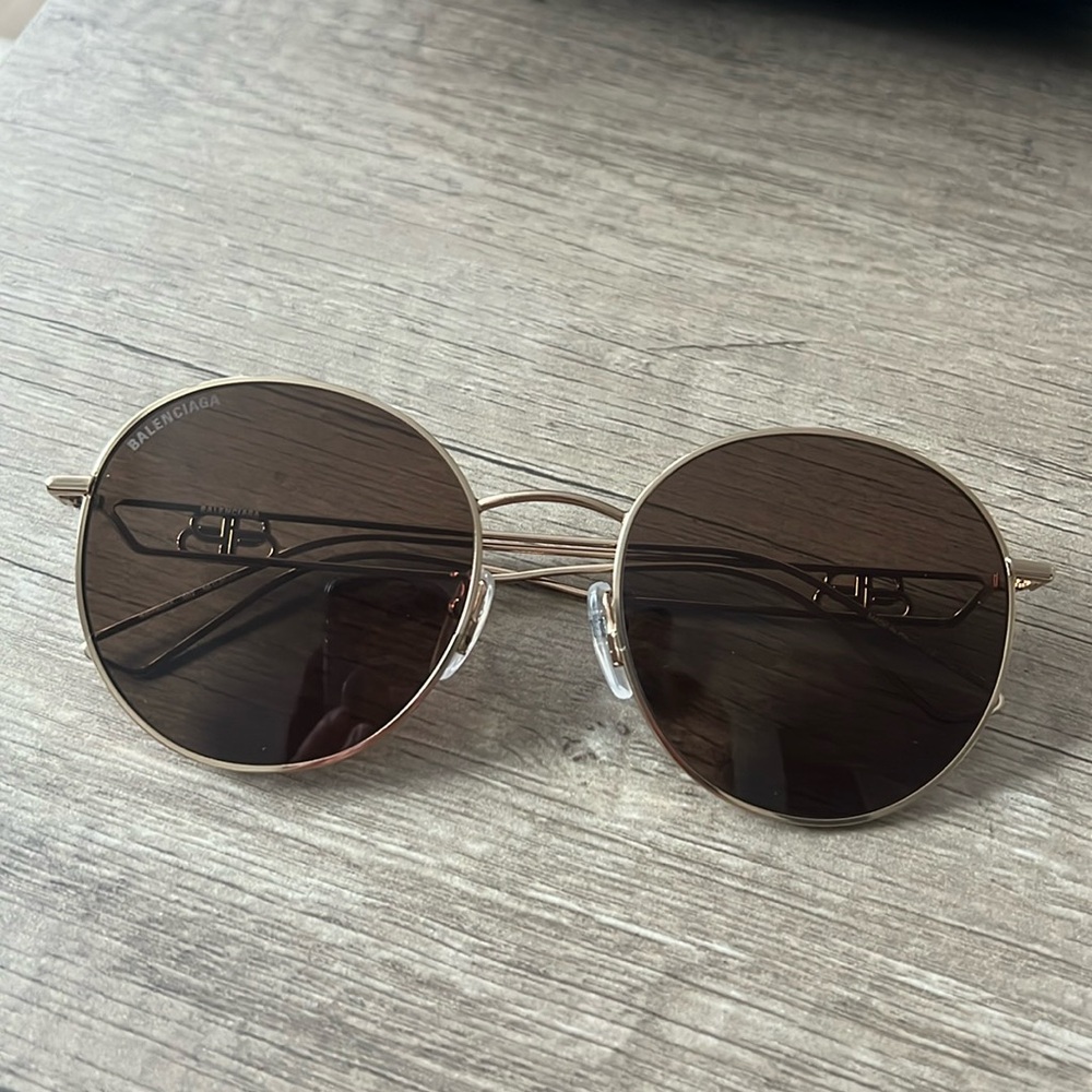 Balenciaga 56mm Round Oval Sunglasses